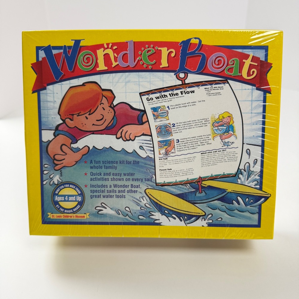 Vintage 90s Wonder Boat Science‎ & Activity Kit Ages 4 and Up New Sealed